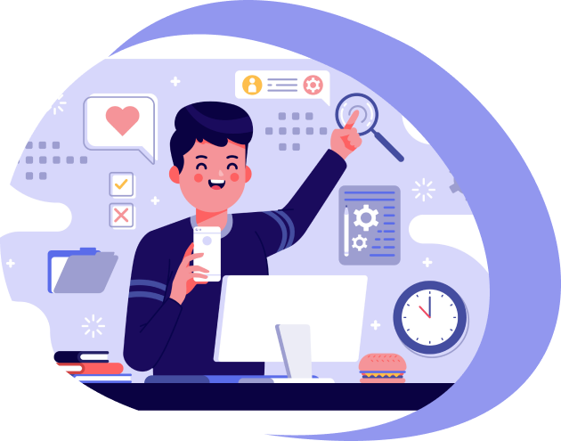 Smiling developer